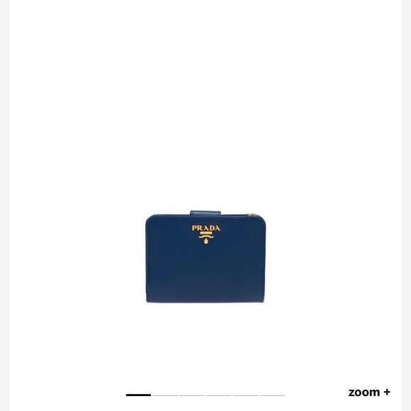 Prada small saffiano leather wallet in bluette. - Picture 8 of 8